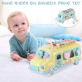 thumbnail image 1 of Juguete de autobús musical para más de 12 meses Piano para bebés Juguetes de autobús Desarrollo musical Empuje el autobús infantil Juguete de entrenamiento de habilidad manual Autobús escolar educativ Muyoka Hogar, 1 of 6
