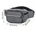 thumbnail image 3 of Men Multifunctional Waist Pack, Crossbody Belt Bag With Multiple Zipper Pockets For Travel Running Hiking Outdoor Sports, Lightweight Chest Sling Storage Bag For Daily Carry Essentials(Gray), 3 of 5