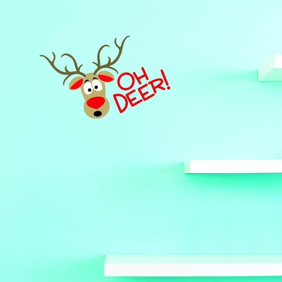 Custom Decals Oh Deer! Wall Art Size: 10 X 20 Inches Color: Multi