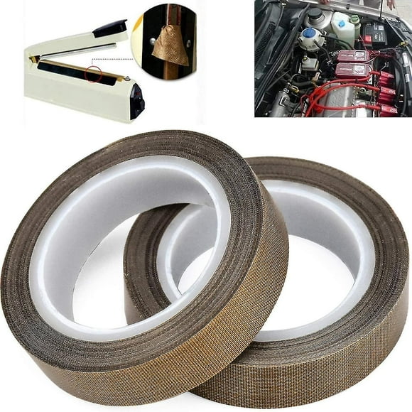 2 Roll Ptfe Duct Tape, Teflon Tape, High Temperature Tape, -100 - +260 Ptfe Coated Glass Cloth Duct Tape, (13mm X 10m + 13mm X 10m) Betterlifefg