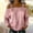 Pink, variant on Women's Denim Shirt Retro Off Shoulder Long Sleeved Shoulder Wide Strap Slim Fashion Shirts Pink