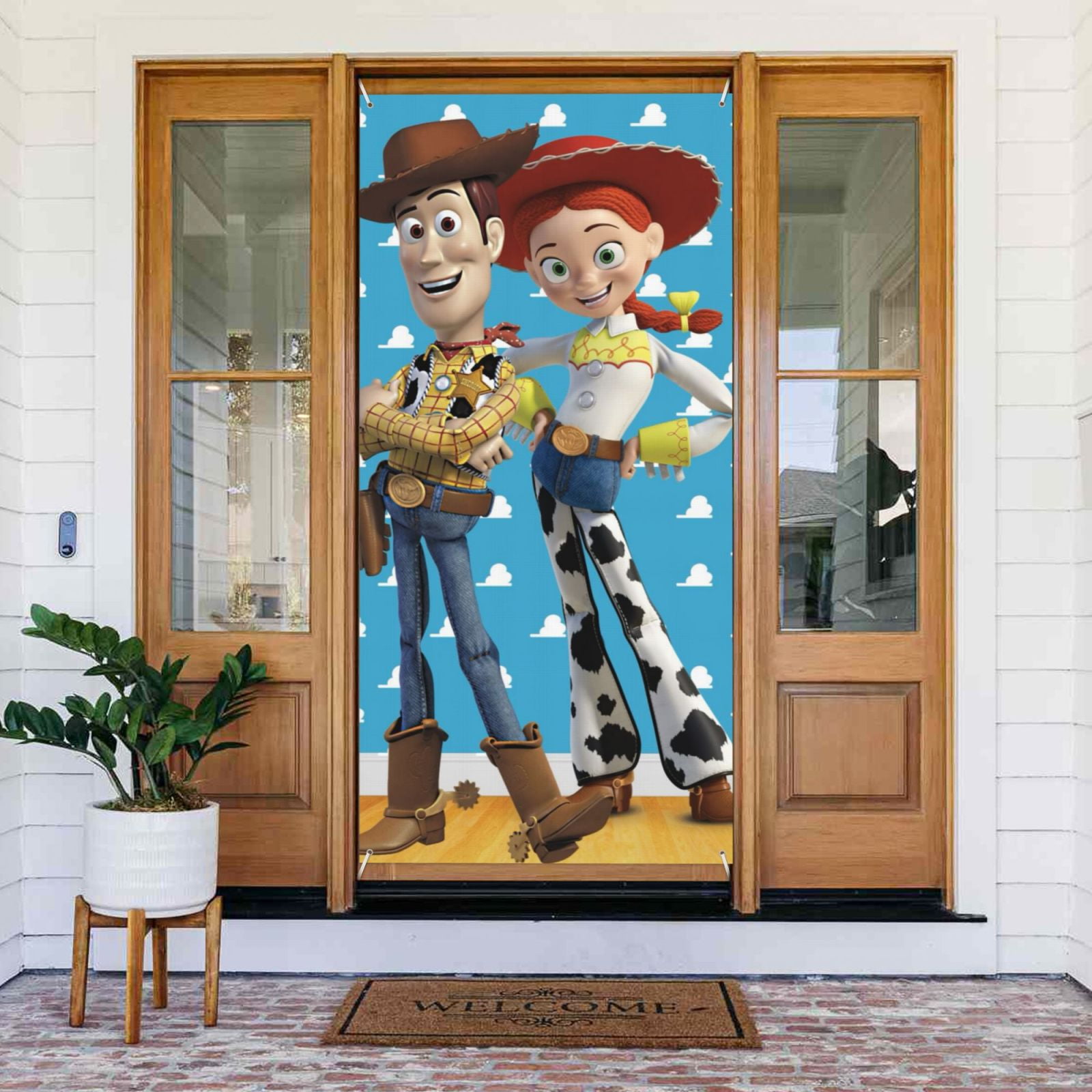 Door Cover Decoration Alice in Wonderland Hanging Banner Backdrop
