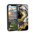 thumbnail image 1 of Compatible with iPhone 12 Phone Case, Golden-Marble Case Men Women, Flexible Silicone Shockproof Case for iPhone 12, 1 of 1