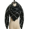thumbnail image 1 of Foulard Chaude pour Femmes Châles Carrés Foulards Infini Rayures Carreaux Surface Rugueuse,17#, 1 of 4