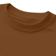 thumbnail image 6 of ZCFZJW Mens Long Sleeve Crewneck Sweatshirts Loose Lightweight Casual Solid Color Pullover Tops Trendy Fall Oversized Baggy Shirts Brown S, 6 of 8