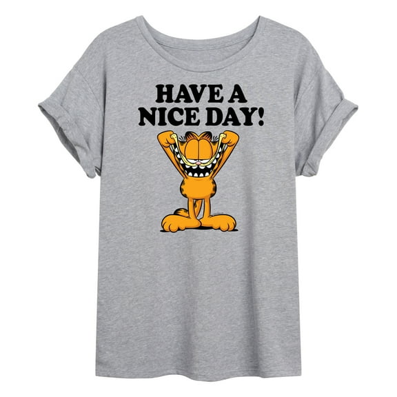 Garfield - Have A Nice Day - Juniors Ideal Flowy Muscle T-Shirt