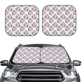 thumbnail image 2 of Honeii Poodle Dog Print Foldable Car Sun Shade for Windshield, 2-Piece UV Protection Shade, Protects Car Interior, Ideal for Cars, Trucks, SUVs-Small, 2 of 6