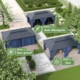 thumbnail image 2 of Kullavik 12'x20' Hardtop Gazebo, Outdoor Double Roof Canopy with Netting and Curtains, Galvanized Metal Frame, Sunshade for Patio, Backyard, Deck and Lawns-Navy Blue, 2 of 7
