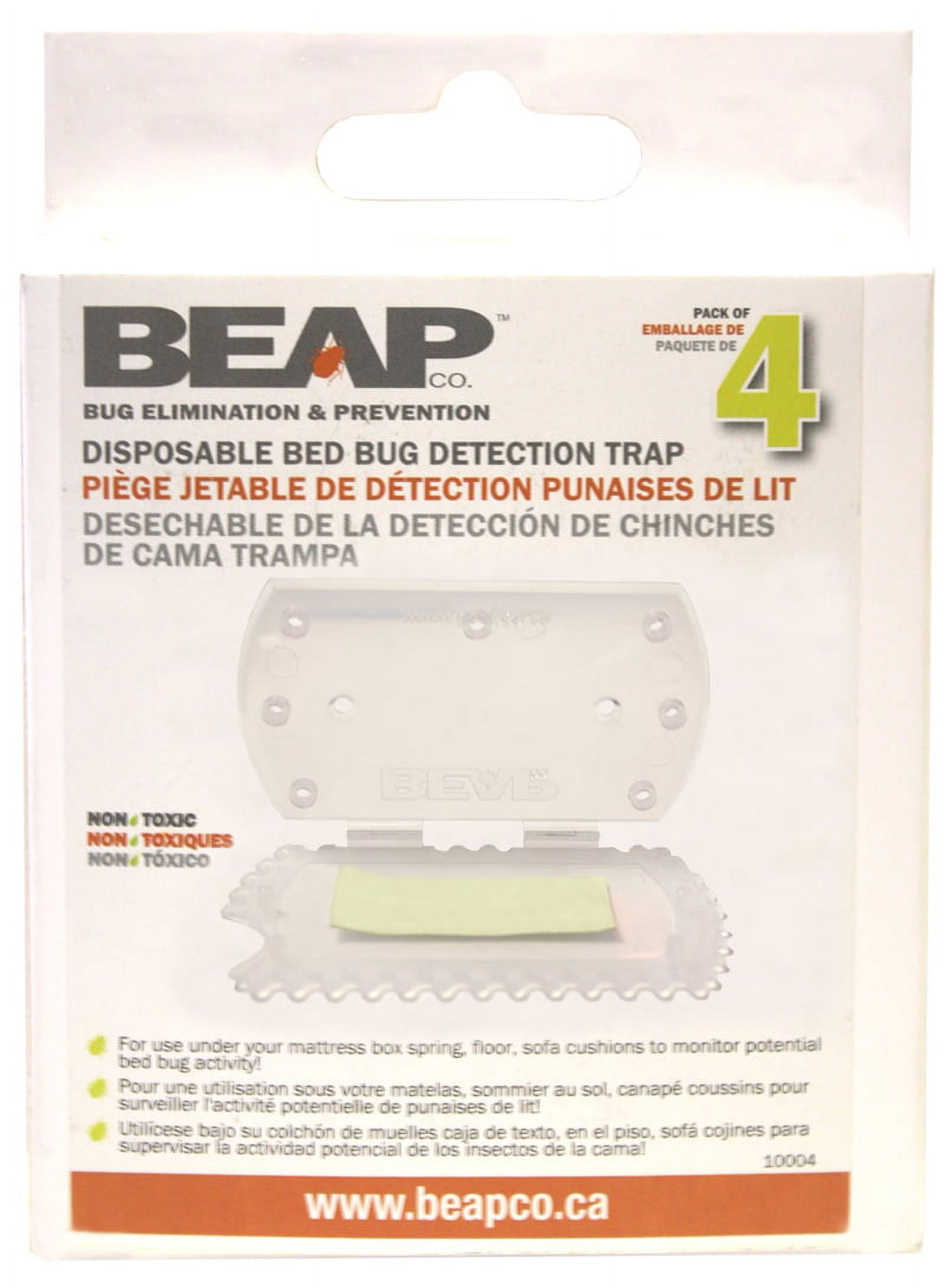 BeapCo 4 Pack Disposable Bed Bug Detection Trap - Walmart.com