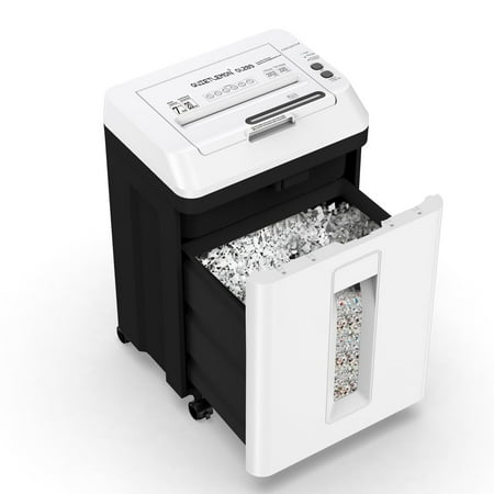 Acpouw 250-Sheet Auto Feed Micro-Cut Paper Shredder, P-5 Security, 8-Sheet Manual, 60-Min Run Time, 8.72 Gallon Bin, <60dB Quiet Heavy-Duty Office Shredder