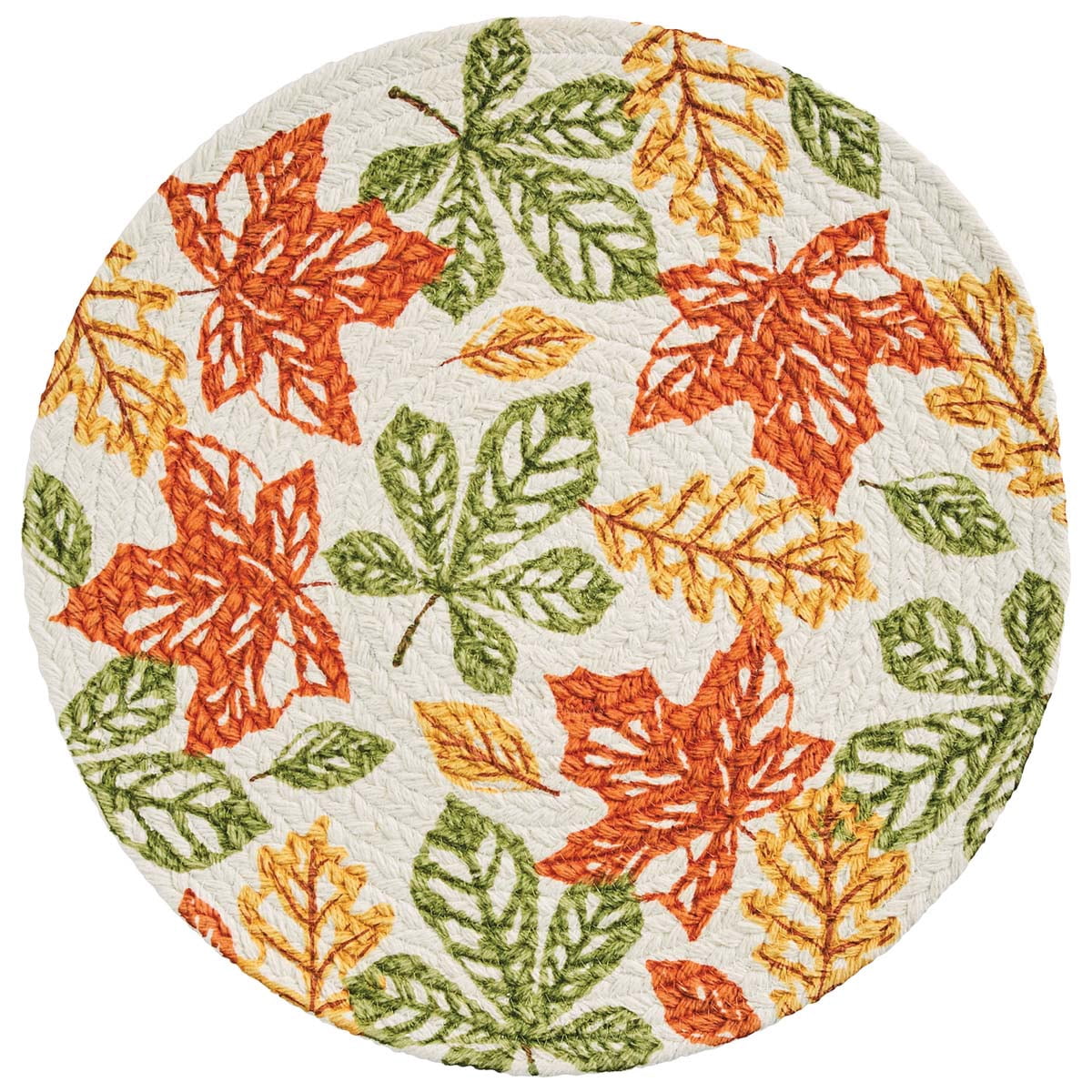 Park Designs Fall Leaves Printed Braided 15" Placemat Set of 4