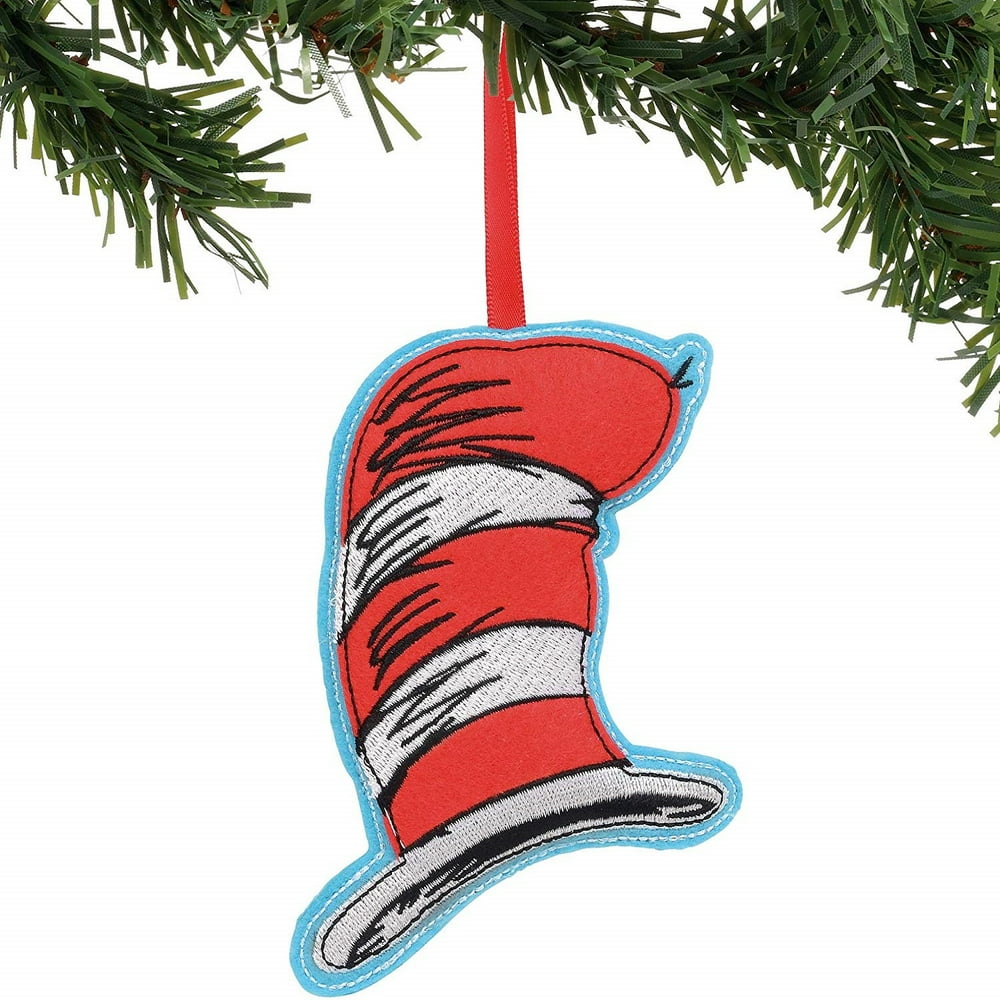 Dr. Seuss Cat in the Hat Felt Christmas Ornament 6011078 New