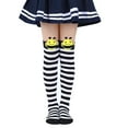thumbnail image 3 of Kids Halloween Long Striped Knee High Socks 3D Bee Witch Thin Tube Socks for Girl Halloween Costume Accessories, 3 of 7