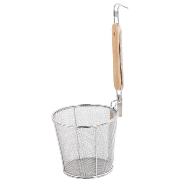 DOLITY Deep Strainer Deep Frying Basket Pasta Strainer for Chips Straining Barbecue 14cm mesh mouth