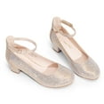 thumbnail image 6 of BURUDANI Girls' Chunky High Heel Ankle Strap Dress Pumps for Party, Wedding, and Princess Outfits – Little & Big Kids, 6 of 6