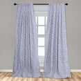 thumbnail image 5 of Ambesonne Floral Curtains, Japanese Bluebell Motif, Pair of 28"x63", Dark Blue Muave White, 5 of 5