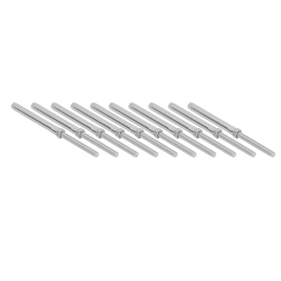 10Pcs Stainless Steel Thread Swage Lag Screw Cable Railing Hardware Kit
