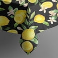 thumbnail image 5 of Yellow Lemon Fruit Flowers Black Pattern Square Tablecloth,Waterproof Square Table Cover,Wipeable Spillproof Washable Table Cover for Home Kitchen Party Decor 42"X42"(107x107cm), 5 of 6