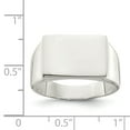 thumbnail image 3 of Sterling Silver 11x15mm Closed Back Signet Ring - Size 10, 3 of 3