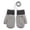 Grey, variant on Kids Winter Knitted Mittens Anti-Lost String for Outdoor Activities Toddler Gloves 1-3T