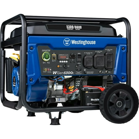 

Westinghouse WGen5300c Portable Generator 6600 Peak Watts & 5300 Rated Watts with CO Sensor