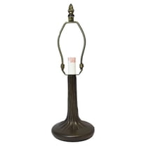 Tree Trunk Metal Lamp Base, Dark Bronze Finish with Gold Highlights, Nicely Weighted, 13" Tall