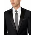 thumbnail image 2 of Adam Baker by Mantoni Men's Regular Fit 100% Wool Peak Lapel Tuxedo - Black - 34S, 2 of 5