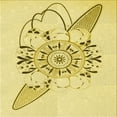 thumbnail image 1 of Ahgly Company Machine Washable Indoor Square Transitional Orange Gold Area Rugs, 5' Square, 1 of 7