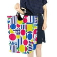 thumbnail image 4 of Yayeee Freestanding Laundry Hamper with Handle Collapsible Large Storage Basket for Clothes, Red Retro Shapes, 4 of 7