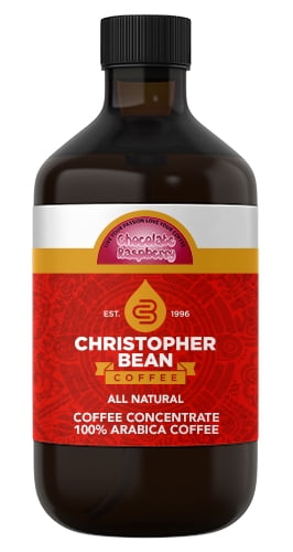 Chocolate Raspberry Cold Brew, Iced Coffee, Hot Coffee Christopher Bean Liquid Java (8 Ounce Bottle) Makes 24-31 Cups