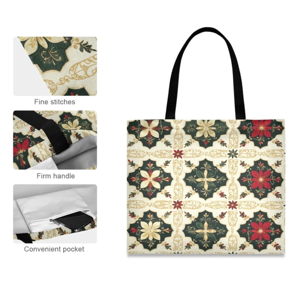 Canvas Tote Bag for Women Girls Design Print Floral Celebration Tote