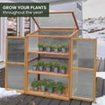 thumbnail image 4 of Hanover Indoor/Outdoor Portable Cold Frame, Three Shelves with front and top openings, Garden Plant Protector, Aluminum Frames, Mini Greenhouse- HANCF0101-CDR, 4 of 20