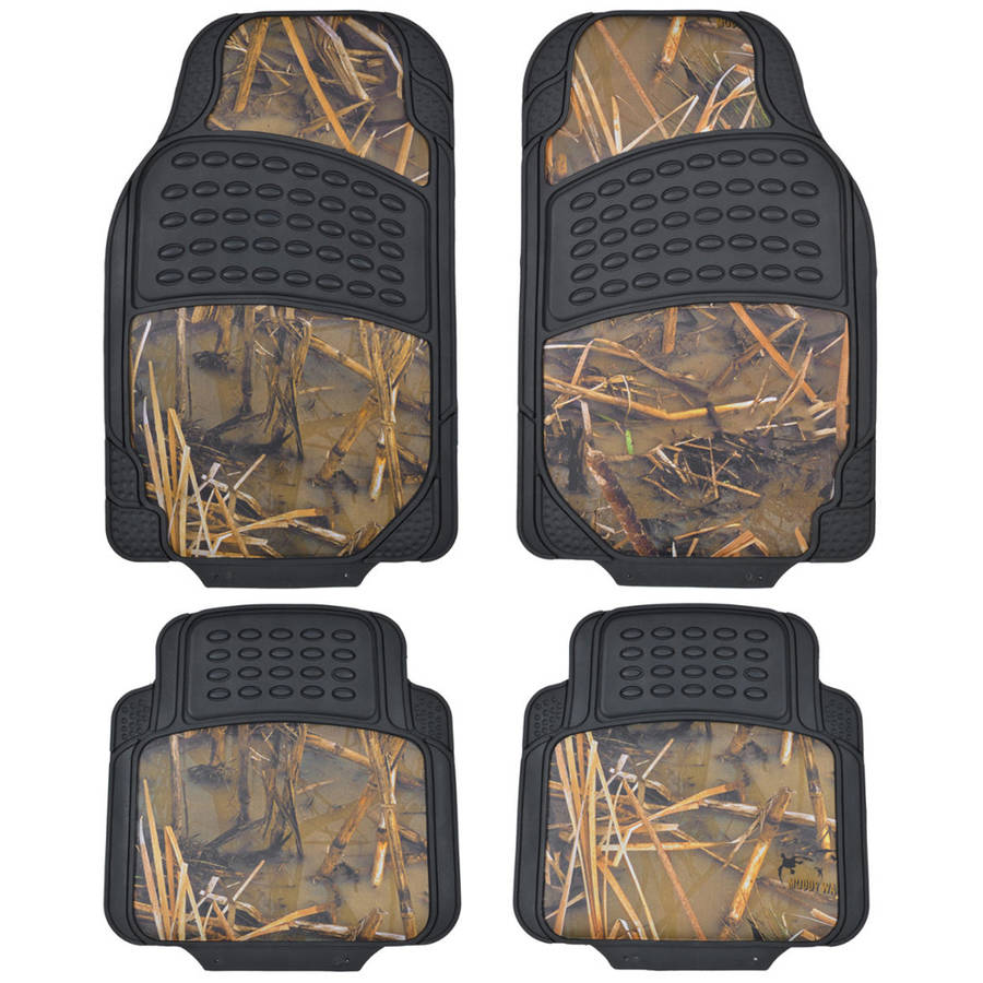 BDK Muddy Water Heavy Duty Rubber Car Floor Mats, 4pcS,, Front and Rear
