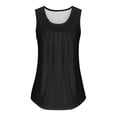 thumbnail image 3 of Aofany Women's Casual Baggy Tank Tops Fashion Solid Color Crew Neck Ruched Comfortable T-shirt Summer Sleeveless Blouse, 3 of 4