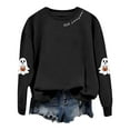 thumbnail image 4 of XIAONU Sweatshirts For Womens Halloween Cute Ghost Long Sleeve Printed Tops Pleasure Baggy Crewneck Pullover Sweatshirt, 4 of 5