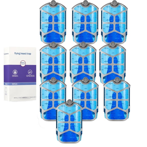 10 pack Replacement Cartridges for Indoor Gnat and Fly Traps