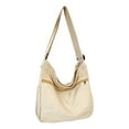 thumbnail image 2 of Canvas Messenger Bag Large Satchel Bag Shoulder Bag for Colleger, 2 of 3