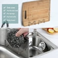 thumbnail image 1 of 2 Pack Sponge Holder Self Adhesive 304 Stainless Steel Kitchen Sink Sponge Holder Without Drilling Drainer Sponge Holder - Silver, 1 of 2