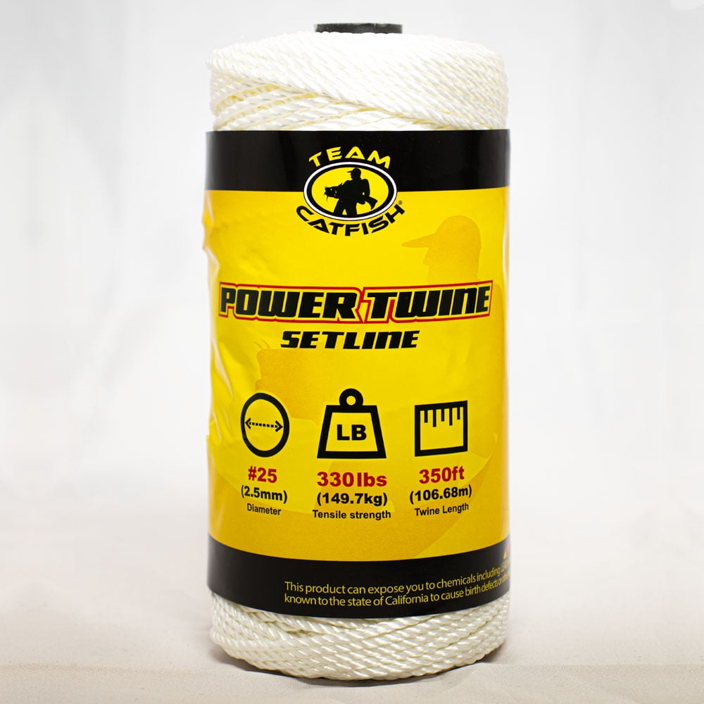 (2 pack) Team Catfish Power Twine 350ft, 330lb Test White