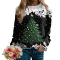 thumbnail image 2 of Futezty Christmas Sweatshirt for Women 2024 Funny Plus Size Print Sweatshirts Crewneck Long Sleeve Xmas Holiday Tops, 2 of 6