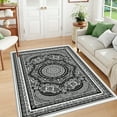 thumbnail image 6 of 6.5'x10' persian rug bedroom square entryway rug rugease washable rug washable carpet for living room traditional floral area rug rugs for living room, bedroom, entryway, dining room, kitchen rug, 6 of 10