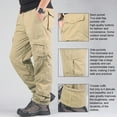 thumbnail image 3 of Qarigey Pantalón cargo cómodo y cálido de poliéster para hombre, pantalón cálido de invierno para actividades al aire libre Prendas para la parte inferior del cuerpo Negro XXL, 3 of 6