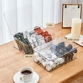 thumbnail image 5 of Vacemry Under $5 Tea Bag Organizer, Plastic Storage Container with Dividers, Clear Stackable Box for Coffee Pods Seasoning, Pantry Kitchen Cabinet Organization System, 5 of 9