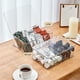 thumbnail image 5 of Caja organizadora de bolsas de té de plástico con tapa | Contenedor dividido para cocina, despensa, gabinete, encimera | Capacidad para cápsulas de café, condimentos, especias | Apilable, plástico, 5 of 9