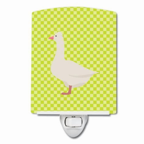 Caroline's Treasures BB7724CNL Roman Goose Green Ceramic Night Light, 6x4x3", multicolor
