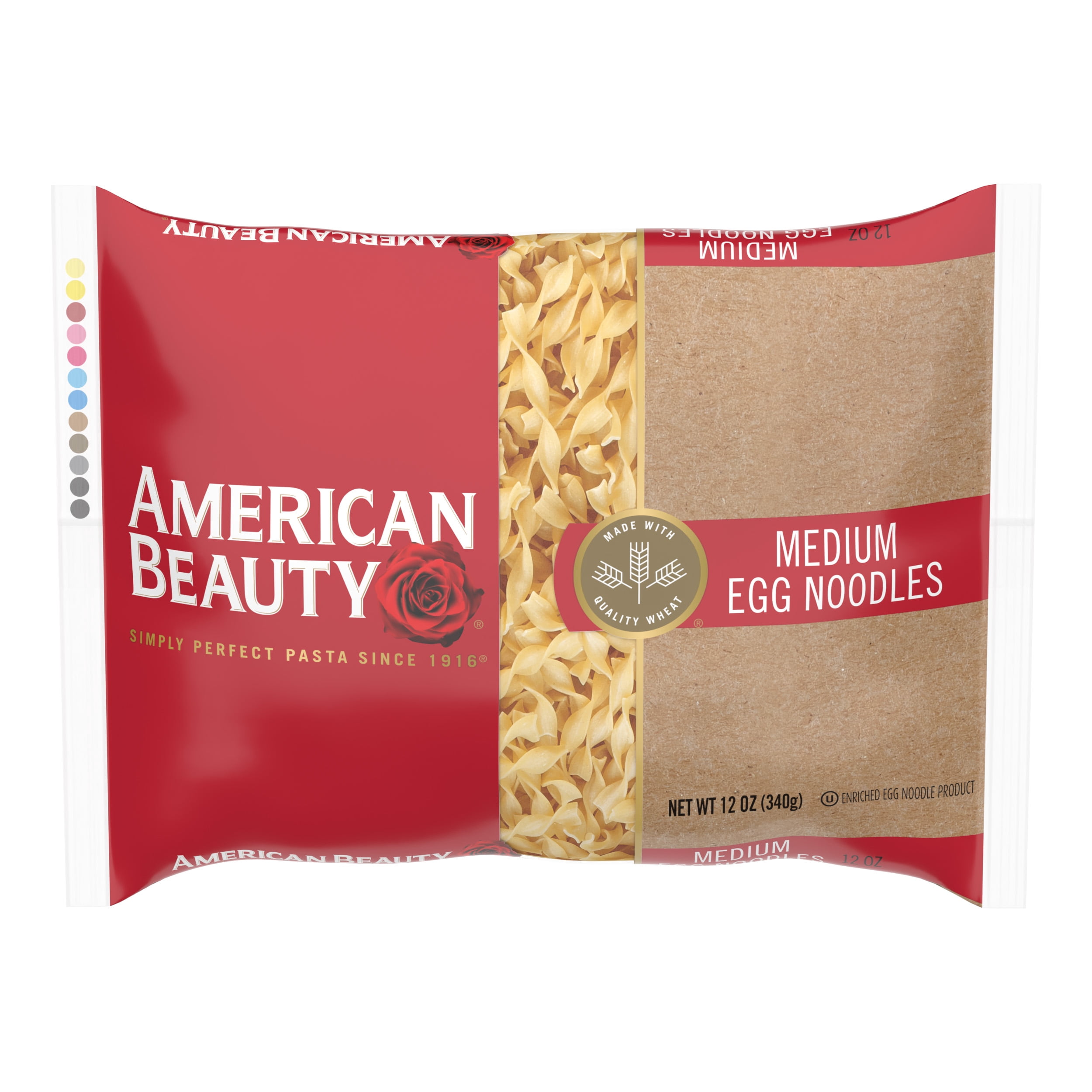 (4 pack) American Beauty 12 oz medium Egg Noodle Pasta