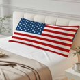 thumbnail image 4 of American Flag Body Pillow Covers 20"x60", Blue Red USA Flag Soft Brushed Microfiber Breathable Throw Pillow Covers, Decorative Pillowcase with Zipper for Couch Sofa Bedroom Living Room, 4 of 9