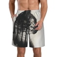 thumbnail image 1 of Fotbe Double Exposure Cat Forest Trajes de Baño Estampados para Hombre, Shorts de Verano de Secado Rápido, Ropa de Playa, Bañadores-Large, 1 of 6