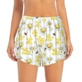 thumbnail image 4 of Lsque Sweet Honey Printed Women's Running Shorts with Liner Pockets,Elastic Quick Dry Workout Athletic Gym Yoga Shorts,Womens High Waist Shorts-XX-Large, 4 of 9