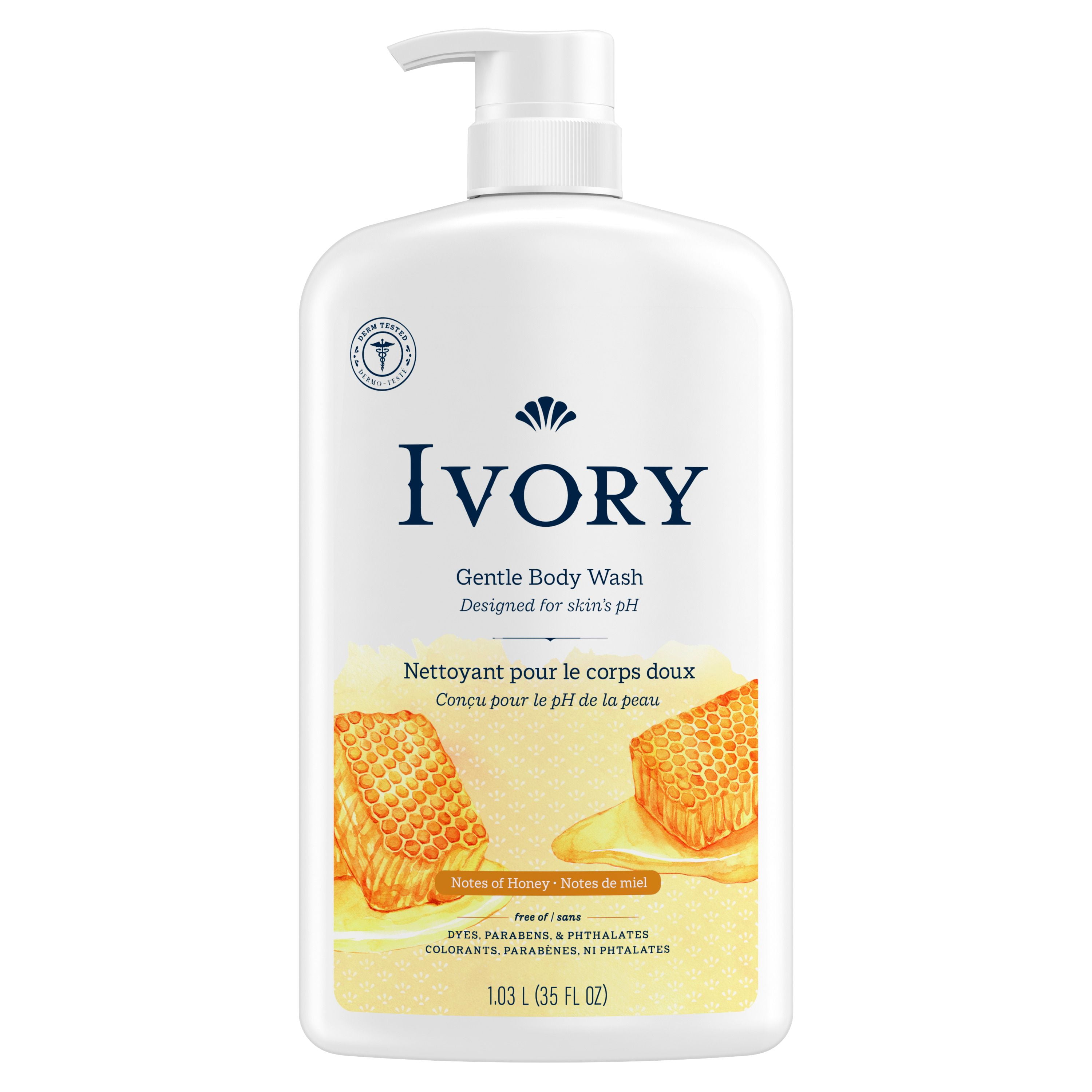 Nettoyant pour le corps Ivory Doux, parfum de lait et miel 1035ML